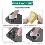 Forzacase iPhone 13 Pro Max ile uyumlu Kamera Lens Koruyucu Cam Filmi - FC378