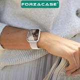 Forzacase Apple Watch 7/8/9 45mm ile uyumlu Önü Açık Sert Plastik Rubber Kılıf - FC380