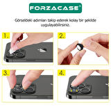 Forzacase iPhone 16 Pro Max ile uyumlu Kamera Camı Lens Koruyucu Halka Seti - FC381