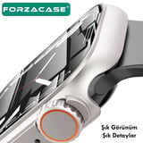 Forzacase Apple Watch 10 42mm uyumlu Full Ekran Kasa Koruyucu ve Watch Ultra Çevirici Kılıf - FC398