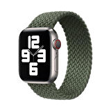 Forzacase Apple Watch 9 45mm için Hasır Örgü Solo Loop Kordon Kayış - FC401