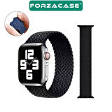 Forzacase Apple Watch 10 Series 46mm ile uyumlu Hasır Örgü Solo Loop Kordon Kayış - FC401