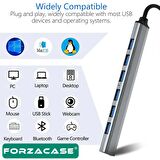 Forzacase USB 3.0 to USB 2.0 Port Çoğaltıcı Hub 7in1 OTG Adaptör 6lı USB Çoklayıcı - FC445