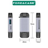 Forzacase USB 3.0 Type C Micro USB Kart Okuyucu 3in1 USB OTG SD/TF - FC447