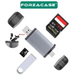 Forzacase USB 3.0 Type C Micro USB Kart Okuyucu 3in1 USB OTG SD/TF - FC447