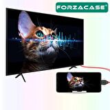 Forzacase 3in1 Görüntü Aktarıcı Kablo Lightning Type-C Micro USB to HDMI Dönüştürücü - FC450