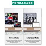 Forzacase 2in1 USB TO HDMI VGA Adaptör 1080P Görüntü Aktarıcı Kablo Adaptör - FC452