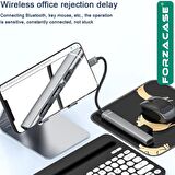 Forzacase 4in1 Type C + 3.5mm Jack + Çift Usb Girişli Port Çoğaltıcı Hub OTG Adaptör - FC484