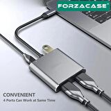 Forzacase Type-C to Çift HDMI 4K Ultra HD Çevirici Adaptör Çift Ekran Dönüştürücü - FC485