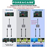 Forzacase Type-C to Çift HDMI 4K Ultra HD Çevirici Adaptör Çift Ekran Dönüştürücü - FC485