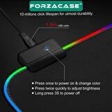 Forzacase Siyah Zemin RGB Ledli Gaming Mouse Pad RGB Oyuncu Mouse Pad 80X30 cm - FC486