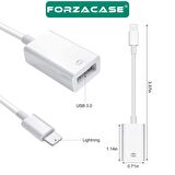 Forzacase iPhone iPad Lightning to USB Tak Çalıştır Kamera Adaptörü - FC490
