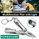 Forzacase Çok Amaçlı 9in1 Katlanabilir Mini Pense Çok Fonksiyonlu Katlanır Metal Çakı - FC505