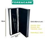 Forzacase İkili Klasik Kutulu Metal Roller Kalem 2’li Tükenmez Kalem Seti - FC506
