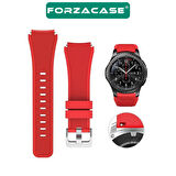 Forzacase Samsung Galaxy Gear S3 / Classic / Frontier için Tokalı Silikon Kordon Kayış - FC536
