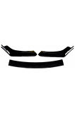 Volkswagen Polo 2005-2009 Uyumlu Parlak 3 Parça Siyah Ön Ek Piano Black Lip