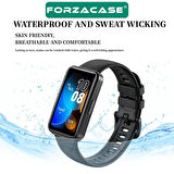 Forzacase Huawei Band 8 için Tokalı Silikon Kordon Kayış - FC541