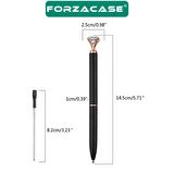 Forzacase Termoderi Kapaklı Kanguru Defter + İkili Elmas Taşlı Metal Tükenmez Kalem- FC557