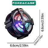 Forzacase Xiaomi Black Shark 4-4 Pro uyumlu 5500 RPM Kablolu RGB Işıklı Manyetik Soğutucu Fan FC560