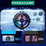 Forzacase Asus ROG Phone 6 uyumlu 5500 RPM Kablolu RGB Işıklı Manyetik Soğutucu Fan - FC560