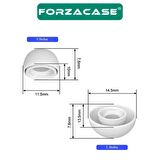 Forzacase Airpods Pro Şeffaf Anahtar Askılıklı Kılıfı + 2 Çift Yedek Kulaklık Ucu S/L Gürültü Engellemeli Tıkaç - FC567