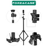 Forzacase iPhone 11 12 13 14 15 Tüm Seriler ile uyumlu Bluetooth Kumandalı Alüminyum Tripod 200 cm FC576