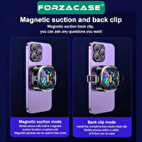 Forzacase 5000 RPM Kablolu Dijital Göstergeli Işıklı Cep Telefonu Soğutucu Isı Önleyici Fan - FC591