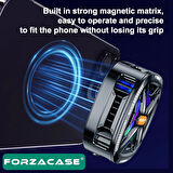 Forzacase 5000 RPM Kablolu Dijital Göstergeli Işıklı Cep Telefonu Soğutucu Isı Önleyici Fan - FC591