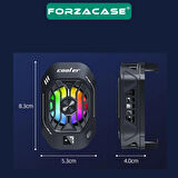 Forzacase 5000 RPM Kablolu Dijital Göstergeli Işıklı Cep Telefonu Soğutucu Isı Önleyici Fan - FC593