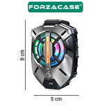 Forzacase 5000 RPM Kablolu Dijital Göstergeli Işıklı Cep Telefonu Soğutucu Isı Önleyici Fan - FC594