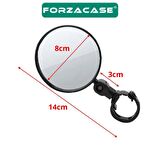 Forzacase Geniş Açılı Elektrikli Bisiklet Scooter Dikiz Aynası 8 cm Çap - FC619