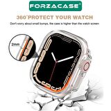 Forzacase Apple Watch Ultra / Ultra 2 49mm Önü Açık Sert Plastik Kılıf + Ekran Koruma Filmi - FC624