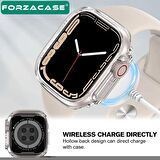 Forzacase Apple Watch Ultra / Ultra 2 49mm Önü Açık Sert Plastik Kılıf + Ekran Koruma Filmi - FC624