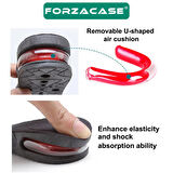 Forzacase 7 cm Boy Uzatıcı Tabanlık Tam Boy Hava Alabilen Tasarım - FC653