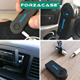 Forzacase Bluetooth Aux Müzik Alıcısı Araç Kiti Bluetooth Çevirici - FC658