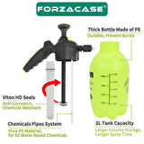 Forzacase 2 Litre Basınçlı Su Köpük Püskürtme Sprey Şişe Çiçek Sulama İlaçlama Araç Yıkama - FC665