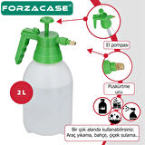 Forzacase 2 Litre Basınçlı Su Köpük Püskürtme Sprey Şişe Çiçek Sulama İlaçlama Araç Yıkama - FC666