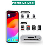 Forzacase Telefon ve Tabletler için Type-C to SD / Micro SD / TF Kart Okuyucu Adaptör - FC674