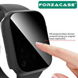 Forzacase Apple Watch 45 mm ile uyumlu Privacy Hayalet Ekran Korumalı Sert Rubber Kılıf - FC675
