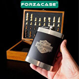 Forzacase Taşınabilir Paslanmaz Çelik İçeçek Matarası Cep Şişesi 9 oz / 270 ml - FC680