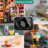 Forzacase Taşınabilir Paslanmaz Çelik İçeçek Matarası Cep Şişesi 9 oz / 270 ml - FC680