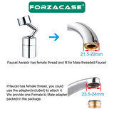 Forzacase Banyo Mutfak için 720 Derece Dönebilen Musluk Başlığı - FC707