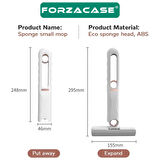 Forzacase Taşınabilir Kendinden Sıkmalı Mini Temizlik Paspası Mutfak/Araba/Banyo/Cam - FC708