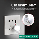 Forzacase Mini USB Led Lamba Taşınabilir Adaptör Bağlantı, PowerBank Bağlantı Mini Led - FC710