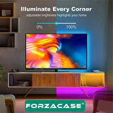 Forzacase USB Uzaktan Kumandalı RGB LED 5 Metre Şerit Gökkuşağı Işık Şeridi Led Işığı - FC724