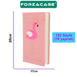 Forzacase Flamingo Desenli Defter + Flamingo Tükenmez Kalem - FC726