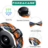 Forzacase Universal 22mm Akıllı Saatler ile uyumlu Esnek Hasır Örgü Tokalı Kordon Kayış - FC739