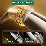 Forzacase Type-C to Type-C 3A 60W PD Hızlı Şarj ve Data Kablosu Örgülü 1 metre - FC740
