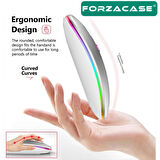 Forzacase 1600 DPI Şarj Edilebilir 2.4 GHz RGB Bluetooth Kablosuz Mouse - FC750R