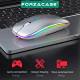 Forzacase 1600 DPI Şarj Edilebilir 2.4 GHz RGB Bluetooth Kablosuz Mouse - FC750R